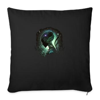 Außerirdischer - Sofakissen mit Füllung 45 x 45 cm - Schwarz - Vorne