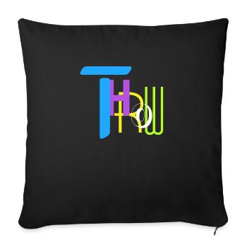 Throw color - Sofakissen mit Füllung 45 x 45 cm - Schwarz - Vorne