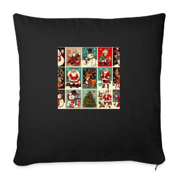 Christmas Frame - Sofa pillow with filling 45cm x 45cm - black - Front