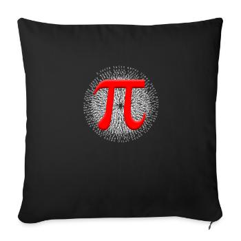 Pi spiral - Coussin et housse de 45 x 45 cm - noir - Devant