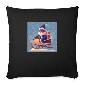 Santa's Sleigh - Sofa pillow with filling 45cm x 45cm - black - Front