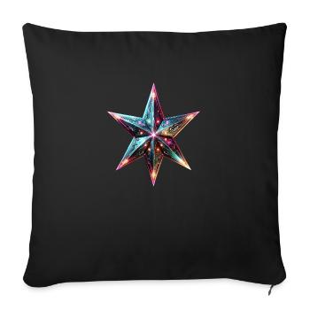 Cyberpunk Poinsettia - Coussin et housse de 45 x 45 cm - noir - Devant