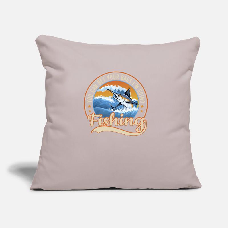 Pêche Coussin et housse de 45 x 45 cm