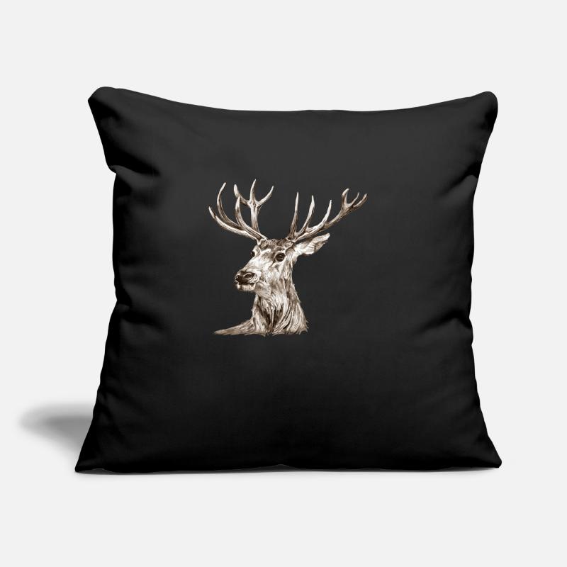 Hirsch Sofakissen mit Füllung 45 x 45 cm