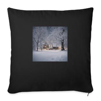 Winterwonderland - Sofakissen mit Füllung 45 x 45 cm - Schwarz - Vorne