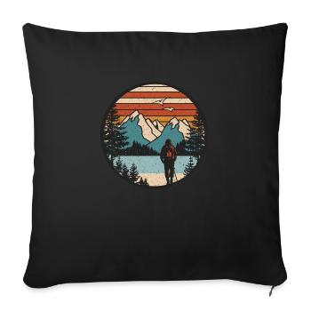 La montagne vous appelle 1 - Coussin et housse de 45 x 45 cm - noir - Devant