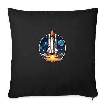 Space Shuttle Space - Sofa pillow with filling 45cm x 45cm - black - Front