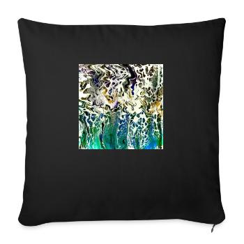 Ocean Surf - Sofa pillow with filling 45cm x 45cm - black - Front