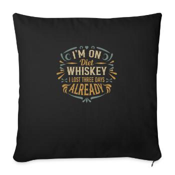 Whiskey diet - Sofa pillow with filling 45cm x 45cm - black - Front