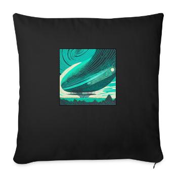 Invasion Airship - Sofakissen mit Füllung 45 x 45 cm - Schwarz - Vorne