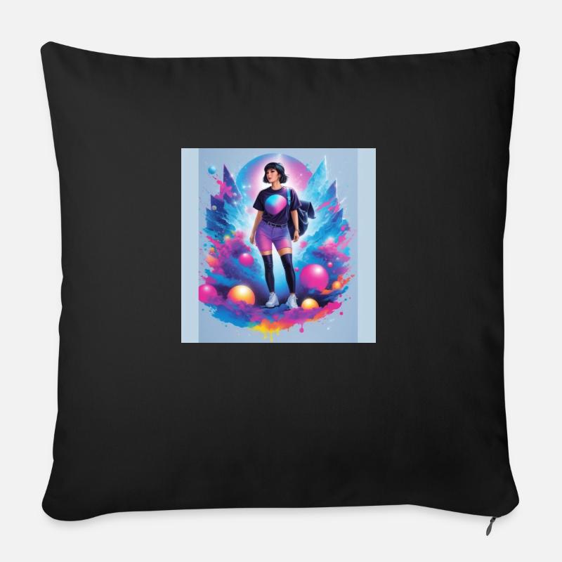 tshirt - Sofakissen mit Füllung 45 x 45 cm - Schwarz