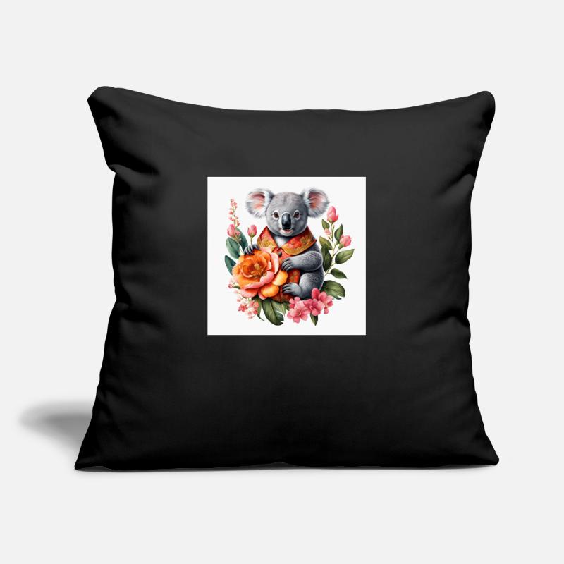 Koala mignon parmi les fleurs Coussin et housse de 45 x 45 cm