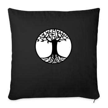 Tree of Life - Sofa pillow with filling 45cm x 45cm - black - Front