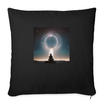 Spiritualité Etoiles Astrologie - Coussin et housse de 45 x 45 cm - noir - Devant