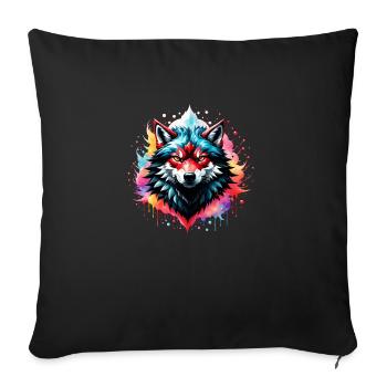 Wolf Tattoo - Sofa pillow with filling 45cm x 45cm - black - Front