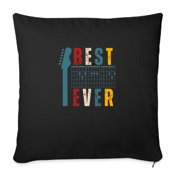 Guitar Best Dad Ever - Sofa pillow with filling 45cm x 45cm - black - Front