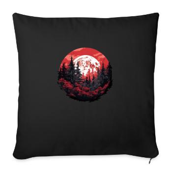 Nuit rouge - Coussin et housse de 45 x 45 cm - noir - Devant