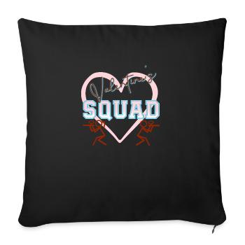 L’équipe de paintball de Valenrine - Coussin et housse de 45 x 45 cm - noir - Devant