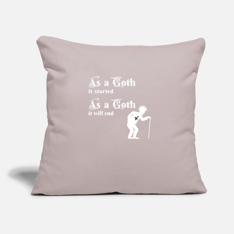 As a Goth it started - As a Goth it will end Sofakissen mit Füllung 45 x 45 cm