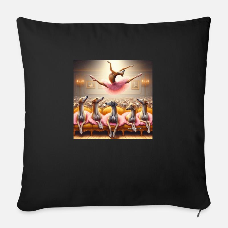 Das Greyhoundballett, the Greyhound Ballett - Sofakissen mit Füllung 45 x 45 cm - Schwarz