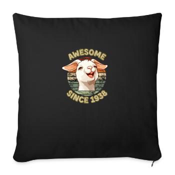 awesome Since 1938 - Humor 1938 Birthday Gift - Sofa pillow with filling 45cm x 45cm - black - Front