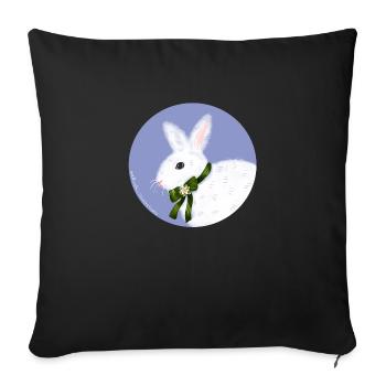 White Rabbit - Sofa pillow with filling 45cm x 45cm - black - Front