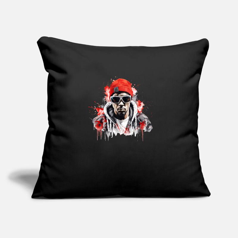 Rapper Graffiti Cuscino da divano 45 x 45 cm con riempimento