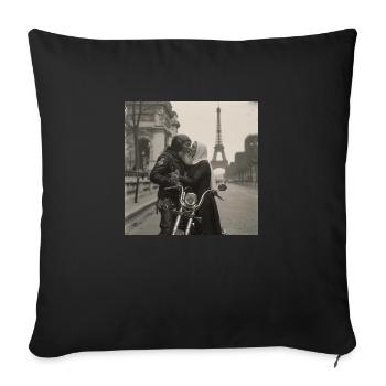 Love knows no boundaries 2 - Sofa pillow with filling 45cm x 45cm - black - Front