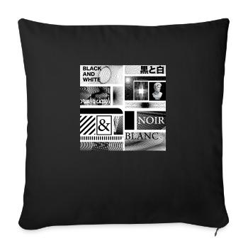 #2 NOIR ET BLANC - Coussin et housse de 45 x 45 cm - noir - Devant