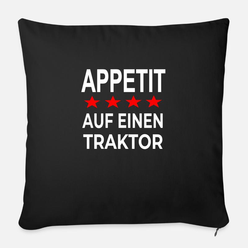 Traktor - Sofakissen mit Füllung 45 x 45 cm - Schwarz