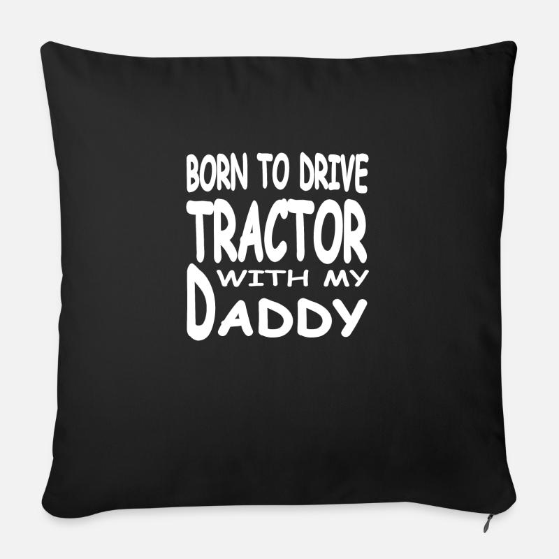 Traktor - Sofakissen mit Füllung 45 x 45 cm - Schwarz