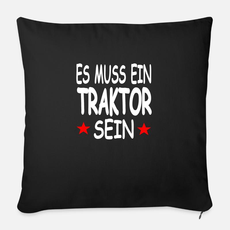 Traktor - Sofakissen mit Füllung 45 x 45 cm - Schwarz