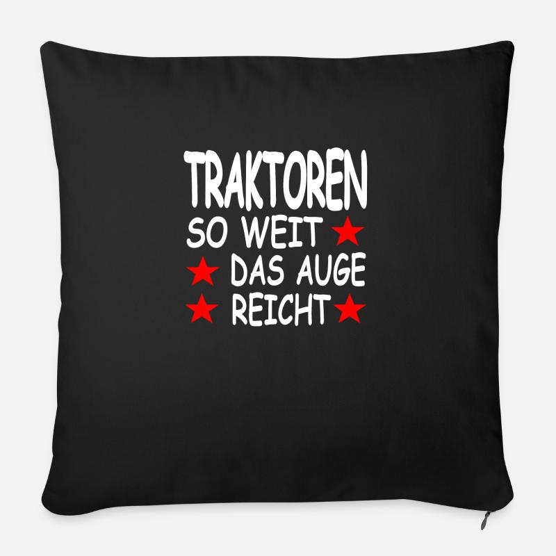 Traktor - Sofakissen mit Füllung 45 x 45 cm - Schwarz