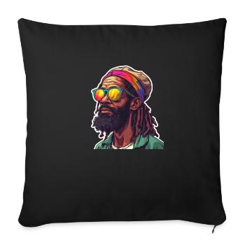 Rastaman - Sofakissen mit Füllung 45 x 45 cm - Schwarz - Vorne