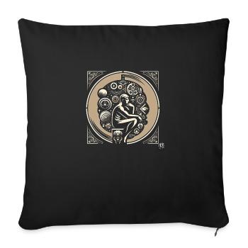 Mind's Odyssey - Sofa pillow with filling 45cm x 45cm - black - Front