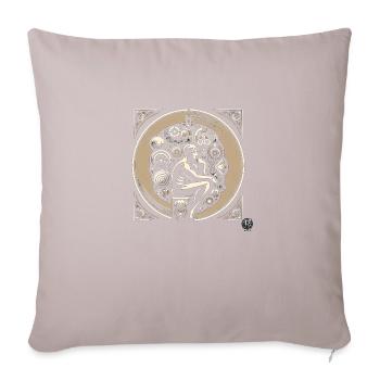 Mind's Odyssey - Sofa pillow with filling 45cm x 45cm - light taupe - Front