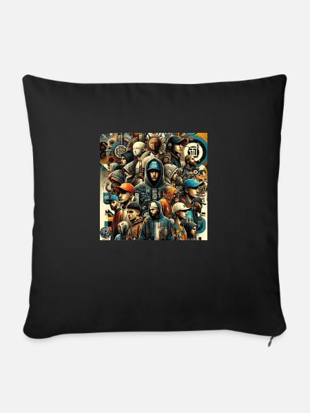 RuegoMindChaos2 - Sofakissen mit Füllung 45 x 45 cm - Schwarz