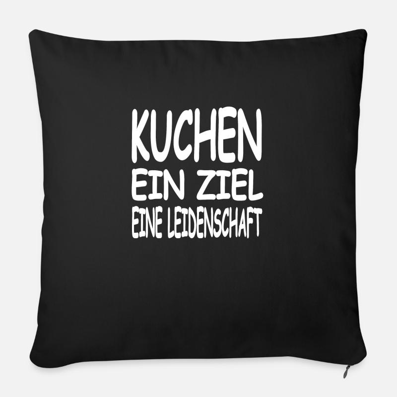 Kuchen - Sofakissen mit Füllung 45 x 45 cm - Schwarz