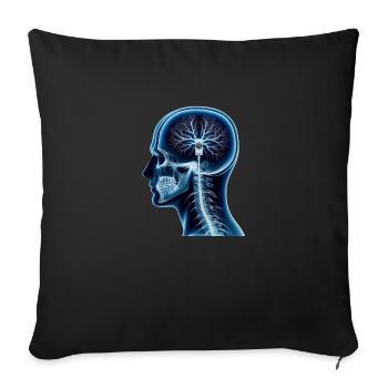 NeuroConnect - Sofa pillow with filling 45cm x 45cm - black - Front