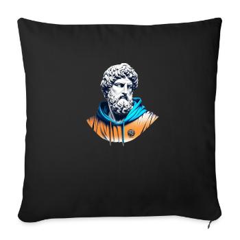 Ruegonides - Coussin et housse de 45 x 45 cm - noir - Devant