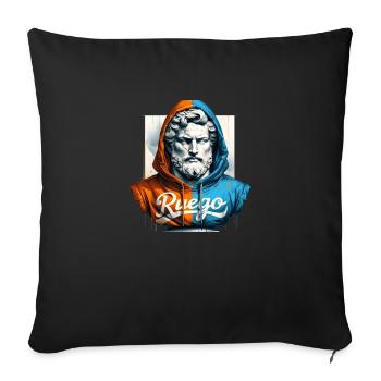 Ρουγεο - « Ruego » - Coussin et housse de 45 x 45 cm - noir - Devant