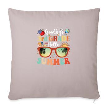 Goodbye 3rd Grade Hello Summer - Sofa pillow with filling 45cm x 45cm - light taupe - Front
