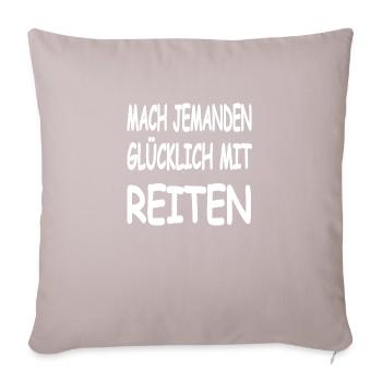 Chevaucher - Coussin et housse de 45 x 45 cm - taupe clair - Devant