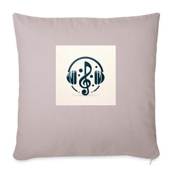 Melodic elegance - Sofa pillow with filling 45cm x 45cm - light taupe - Front