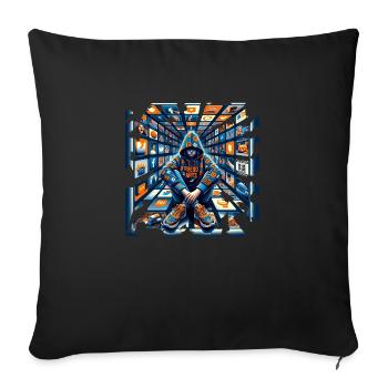 DigitalOverload - Sofakissen mit Füllung 45 x 45 cm - Schwarz - Vorne