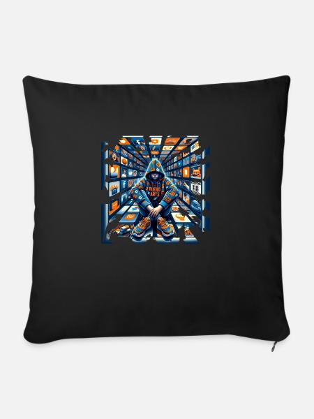DigitalOverload - Sofakissen mit Füllung 45 x 45 cm - Schwarz
