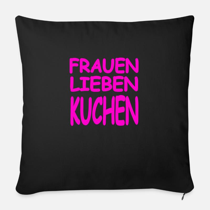 Kuchen - Sofakissen mit Füllung 45 x 45 cm - Schwarz