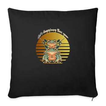 Sautons cette année, Paintball Tecnique - Coussin et housse de 45 x 45 cm - noir - Devant
