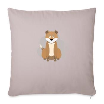Éclaboussure de chien de dessin animé - Coussin et housse de 45 x 45 cm - taupe clair - Devant