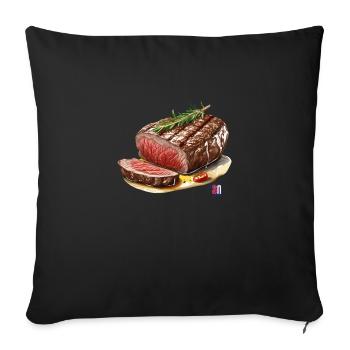 Steak - Sofakissen mit Füllung 45 x 45 cm - Schwarz - Vorne